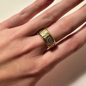 18k Yellow Gold AMORE Diamond Heavy Wedding Band Ring